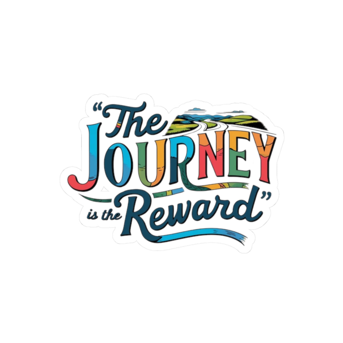 The journey Kiss-Cut Stickers